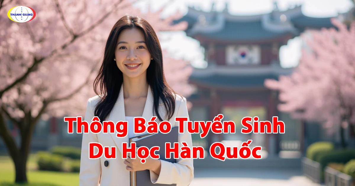 Thông Báo Tuyển Sinh Du Học Hàn Quốc 2023 Cùng Thanh Giang