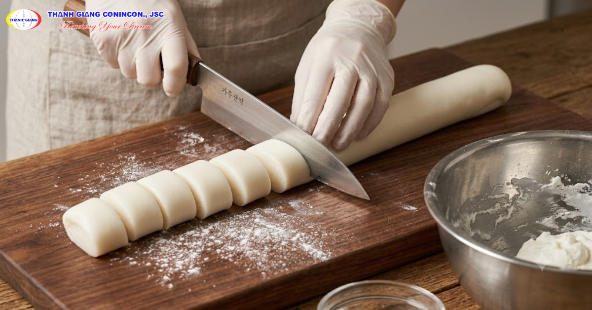 hướng dẫn làm bánh gạo Hàn Quốc