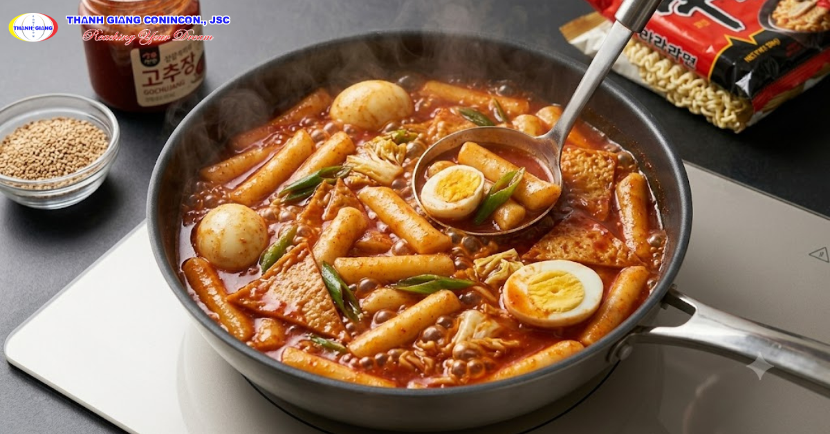 cách nấu bánh gạo Hàn Quốc